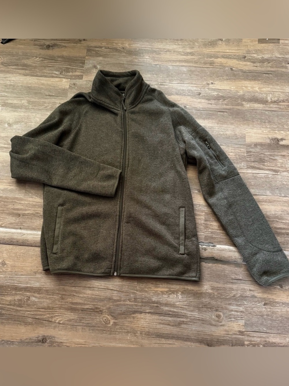 ACX Active Full-Zip Green Fleece Jacket Size Large